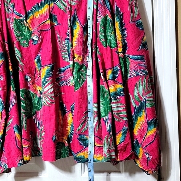 CROWN & IVY tropical peasant-style tunic 3X - Picture 8 of 9